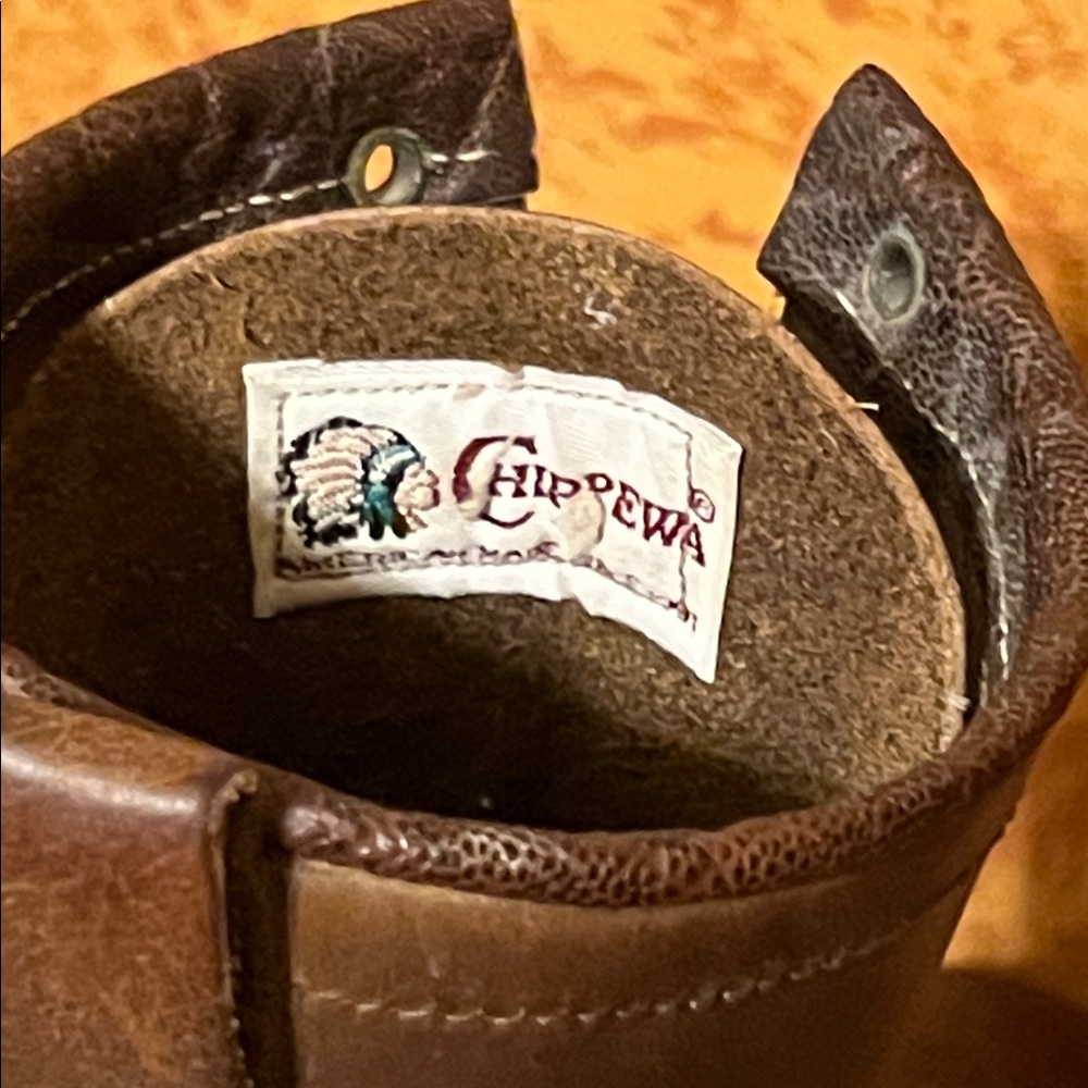 Chippewa Dark Brown Lace-Up Leather Work Boots - Picture 8 of 16